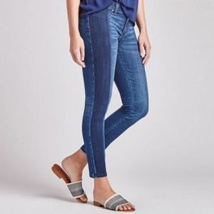 MERITAGE Lexington Wash Skinny Ankle Stripe JeansSIZE 28